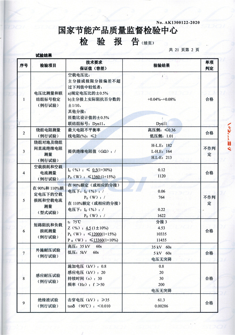 高低压试验报告-S11-1250望都望都望都油浸式变压器-2.jpg
